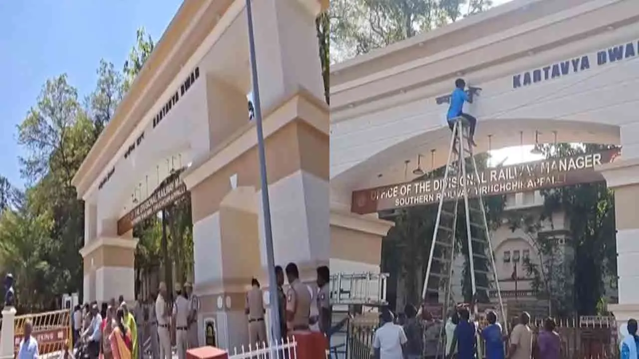  Hindi names removed from railway office following struggle 