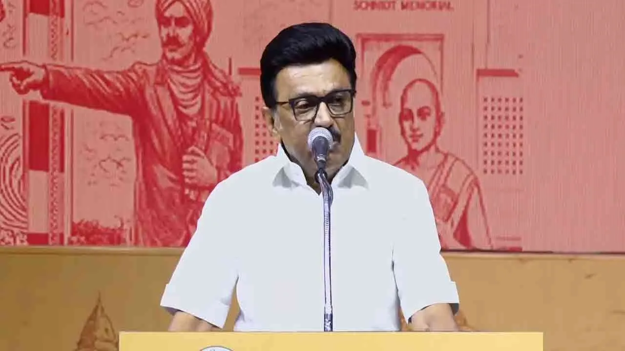  M.K. Stalin says It was not only Hindi characters that were removed, but also arrogance 