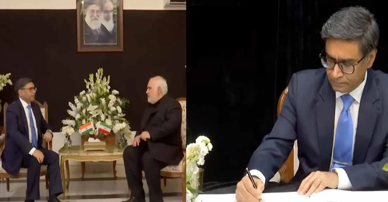  Official action - Vikram Misri signs the condolence book Photograph: (india) 