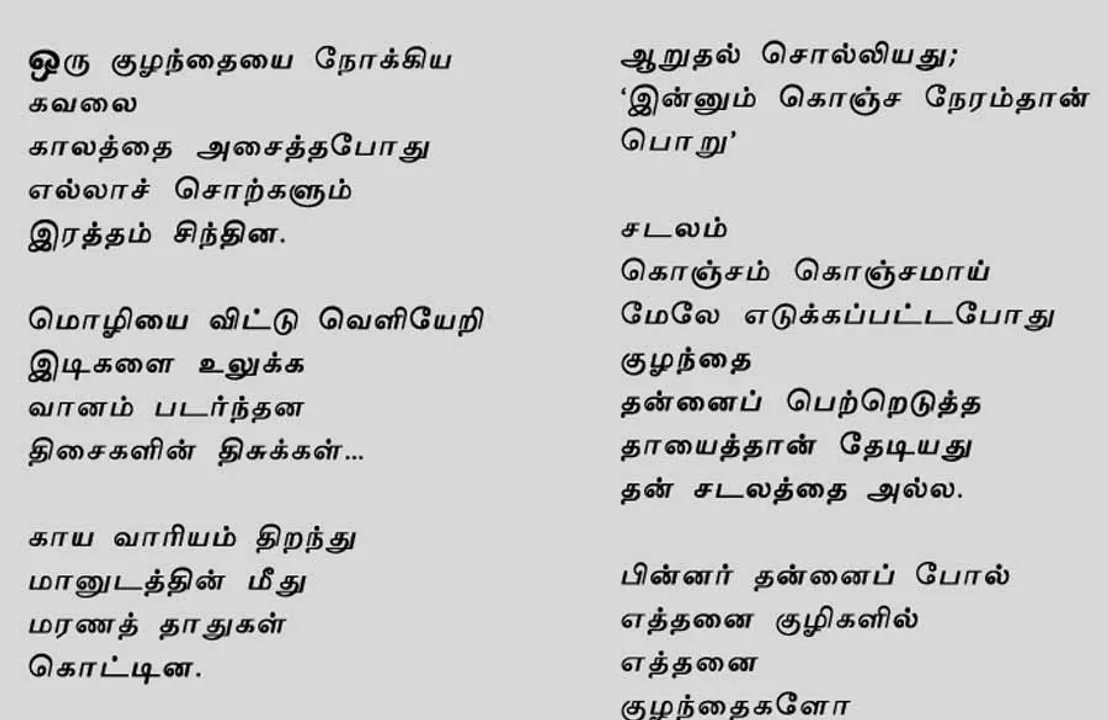  ரத்தம் சிந்தும் சொற்கள்!  -ஈரோடு தமிழன்பன்