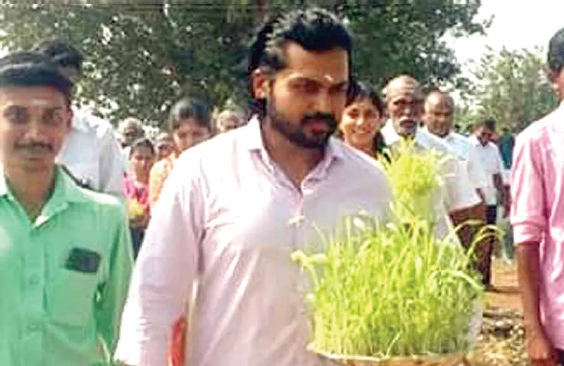 சிக்னல்! நடிகர் கார்த்தியின் இயற்கை பொங்கல்!