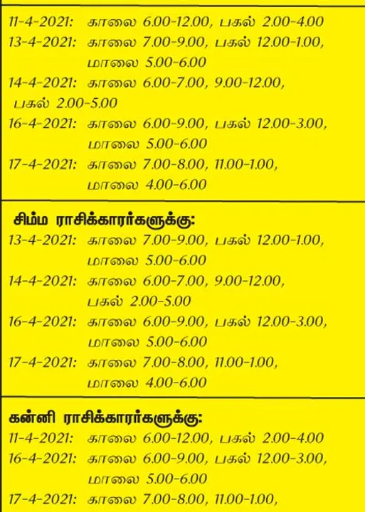  இந்த வாரத்தில்  அனுகூலமான நாளும், நேரமும் 11-4-2021 முதல் 17-4-2021 வரை