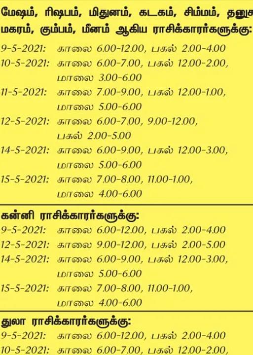  இந்த வாரத்தில்  அனுகூலமான நாளும், நேரமும் 9-5-2021 முதல் 15-5-2021 வரை