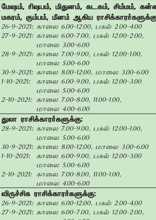  இந்த வாரத்தில்  அனுகூலமான  நாளும், நேரமும் 26-9-2021 முதல் 2-10-2021 வரை