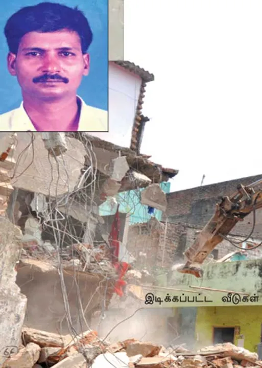  வீடுகள் இடிப்பு! தீக்குளித்த பழ வியாபாரி மரணம்!
