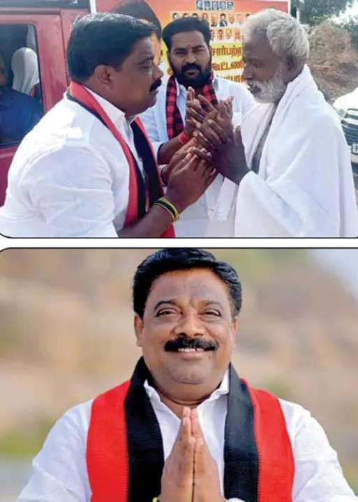  கள்ளக்குறிச்சியில்  சுடர்விட்டுப் பிரகாசிக்கும் உதயசூரியன் சுருளும் இரட்டை இலை