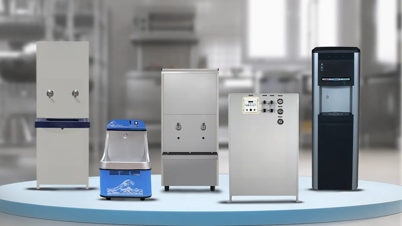 Eureka Forbes commercial RO water purifier and cooler for hotel kitchen and guest areas