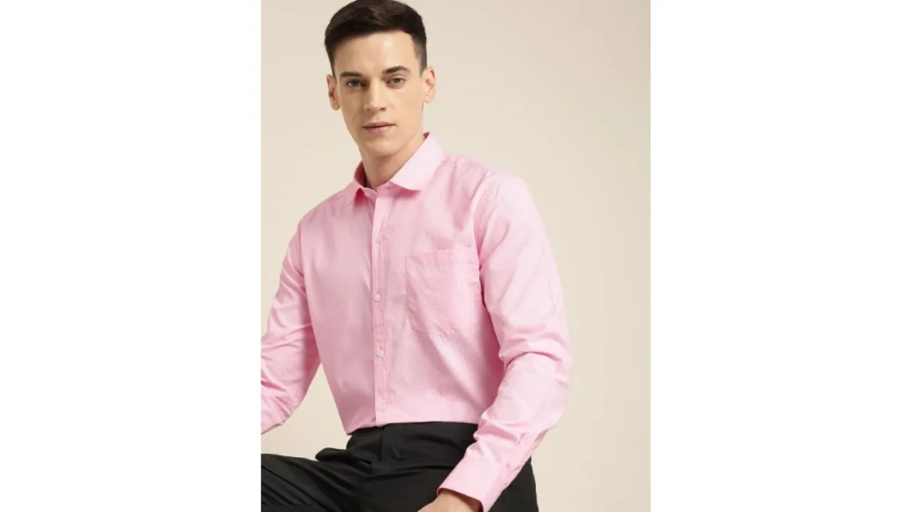 Men Light Pink Shirt