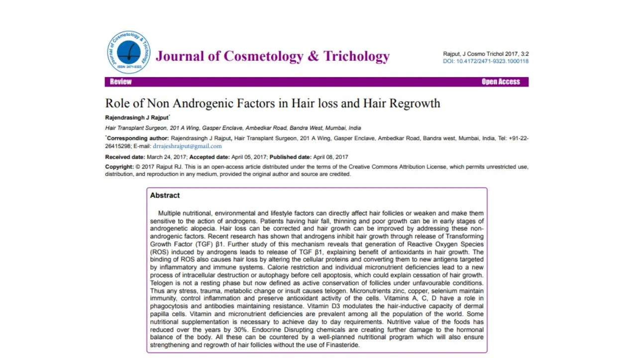 Journal of Cosmetology & Trichology, 2017 