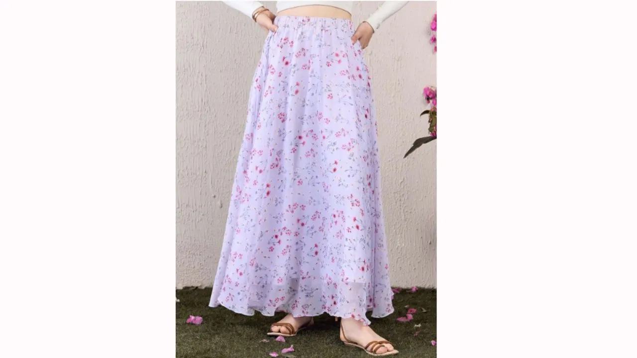 Berrylush Women Printed Maxi Skirt