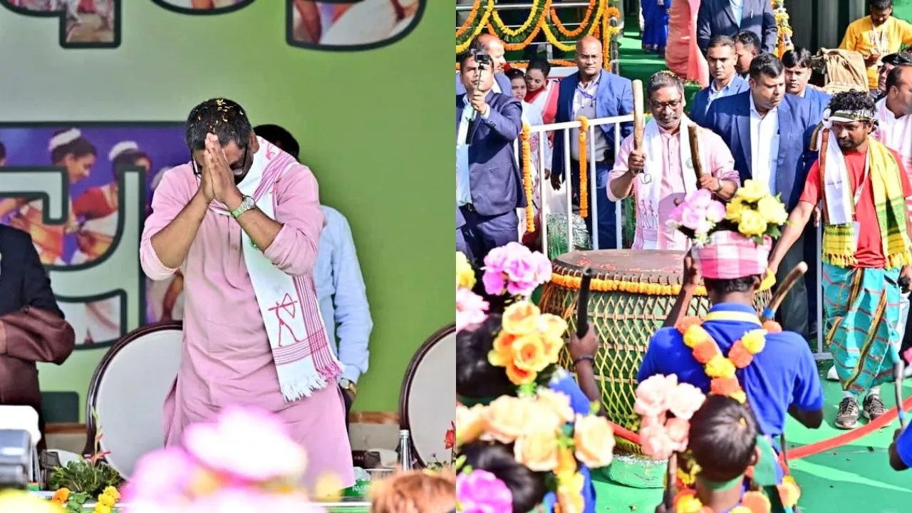 Jharkhand CM Play Drum