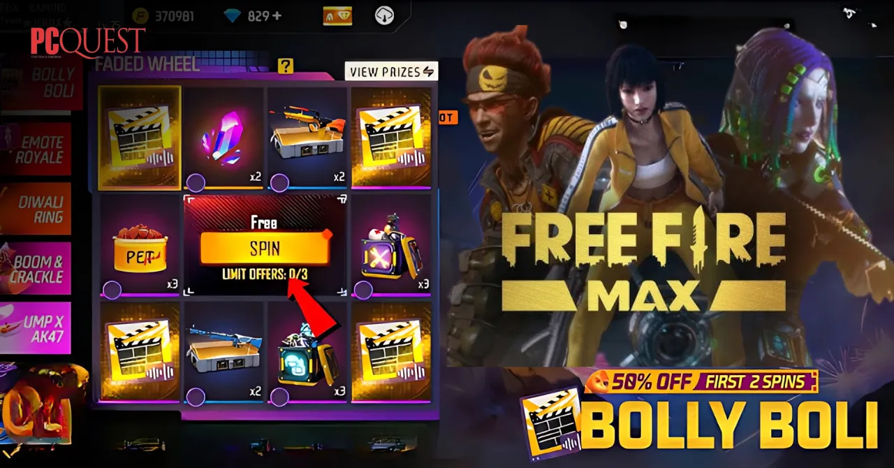 Free Fire MAX Luck Royale Bolly Boli and Emote Royale Event- Win Voice Packs 
