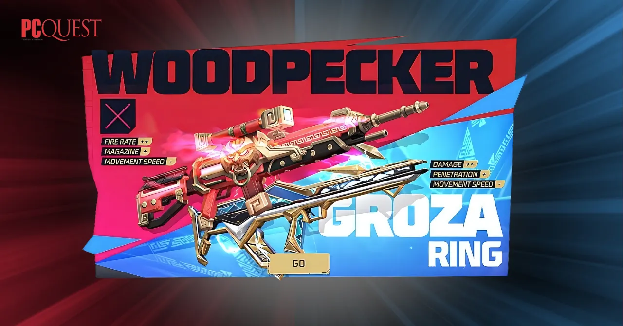 Free Fire MAX Woodpecker x Groza Ring Event- Get Groza and Woodpecker Guns
