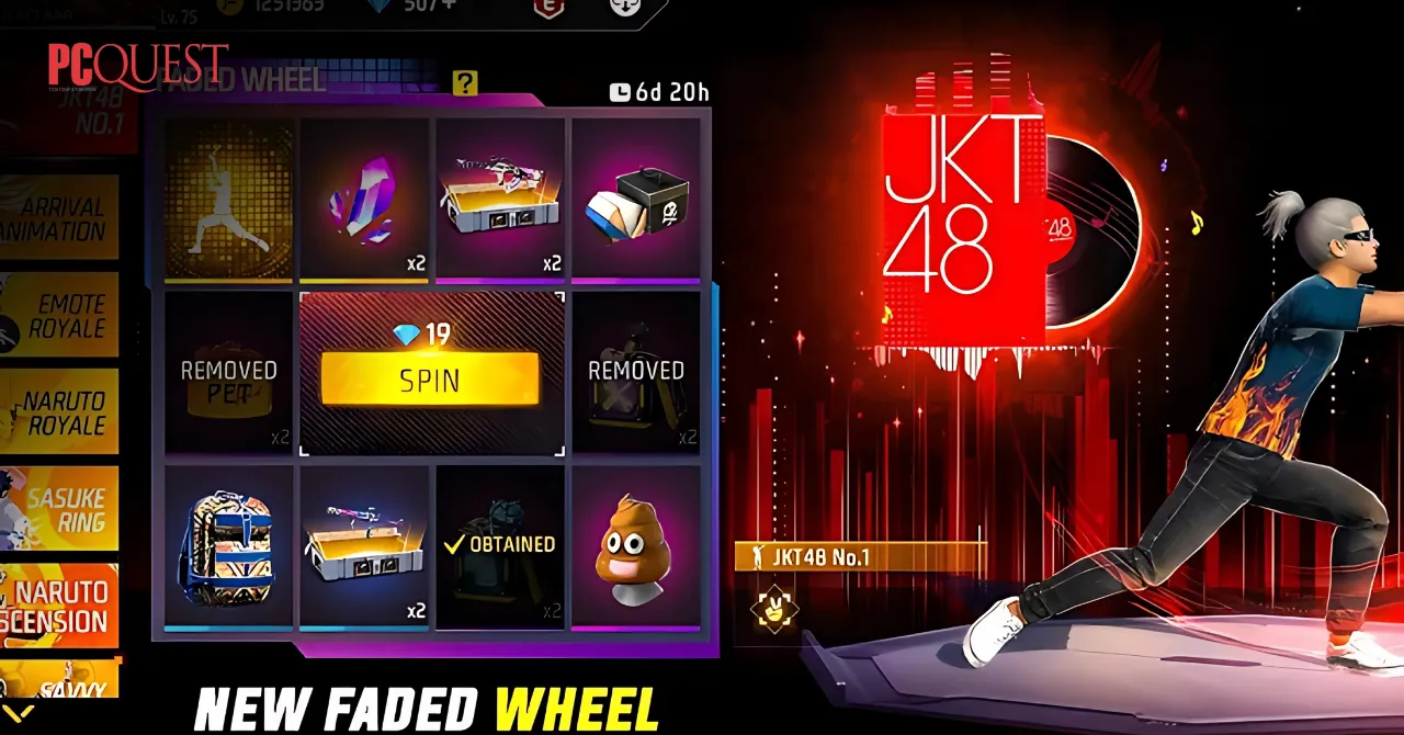 Free Fire MAX JKT48 No.1 Faded Wheel Event and Upcoming Free Fire Tournaments