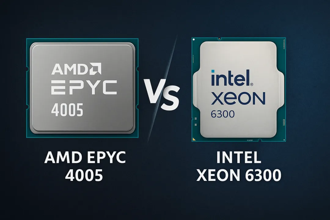 AMD EPYC 4005 vs Intel Xeon 6300
