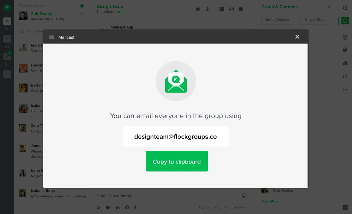 Mailcast Screenshot