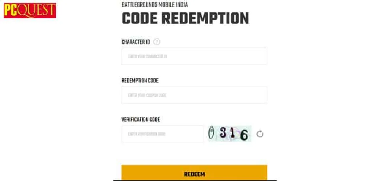 BGMI redeem codes