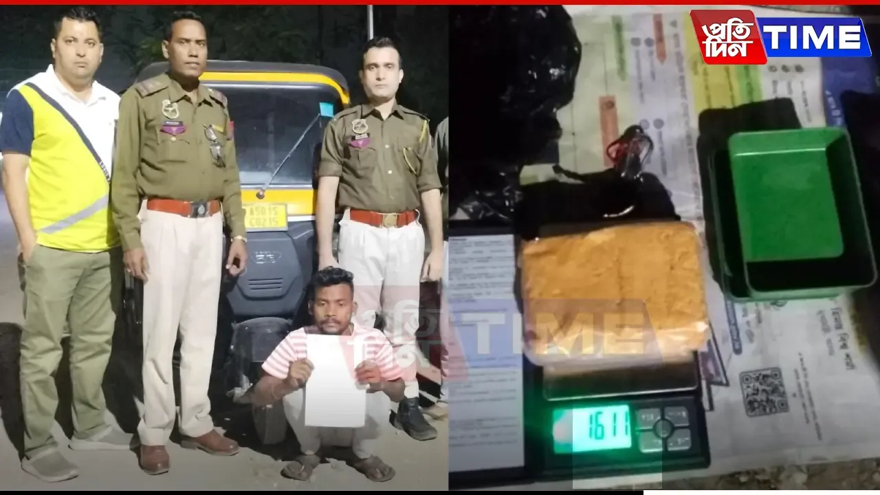 A drugs peddler was apprehended from Guwahati's Ulubari with heroin