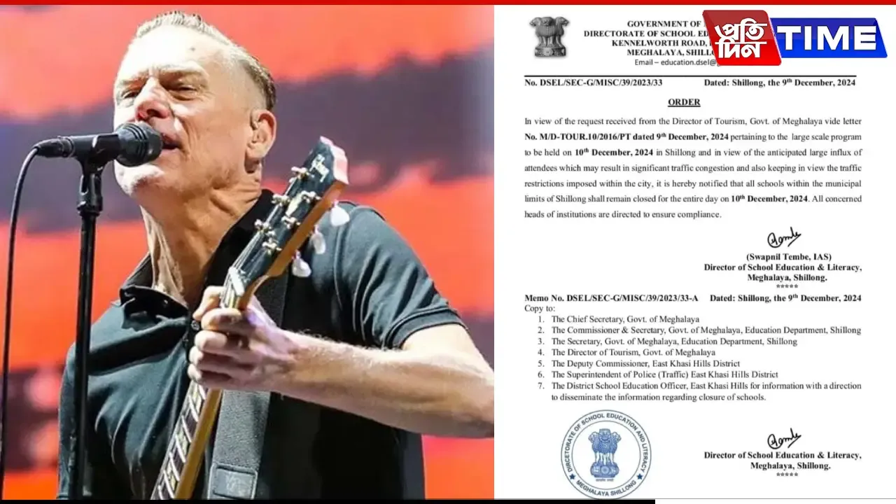 Closure of Shillong Schools for Bryan Adams Concert Draws Criticism
