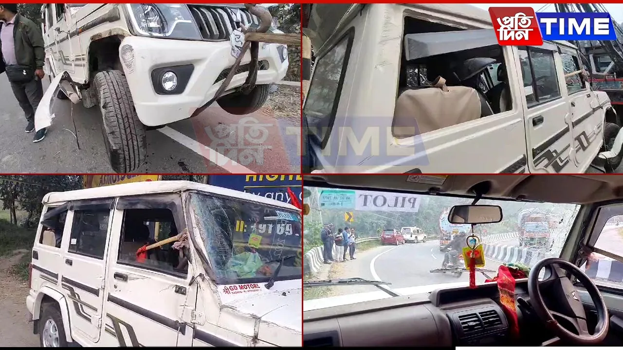 Assam: Police Vehicle in CM Sarma’s Convoy Meets with Accident