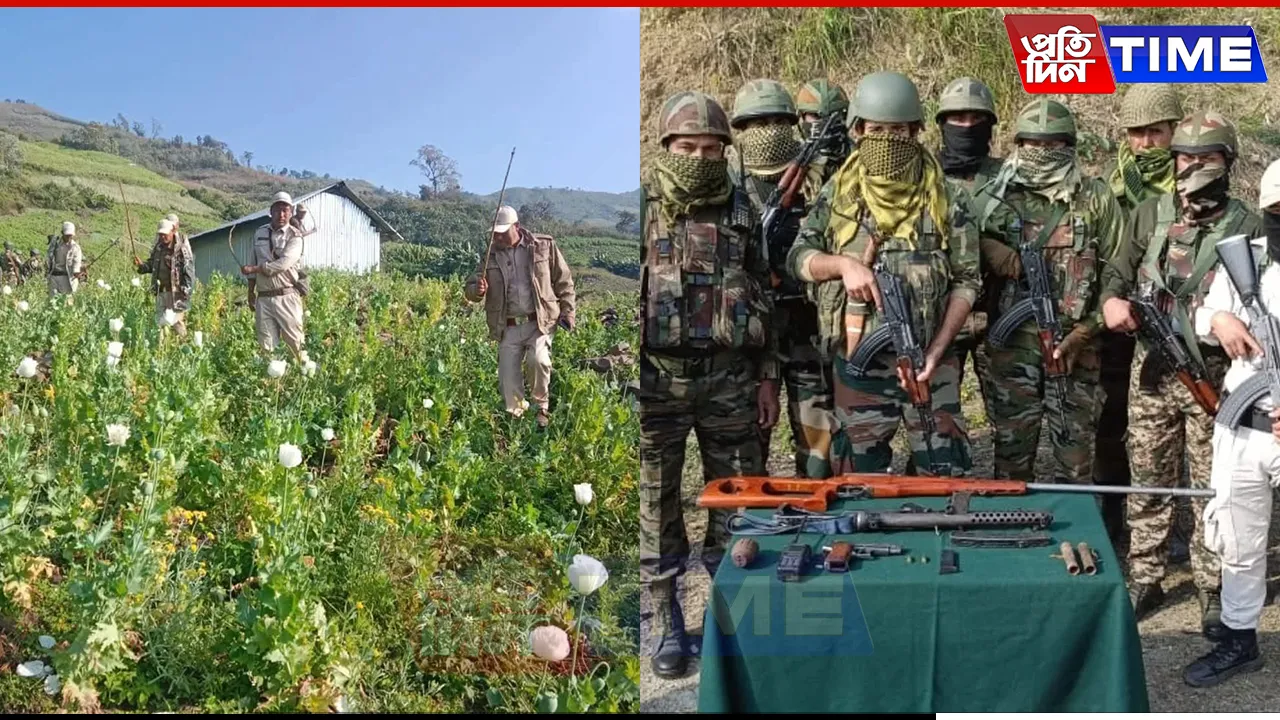 Manipur: Security Forces Seize Arms, Destroy Opium Farms; 2 Held