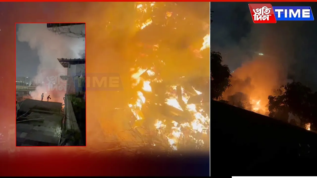 Massive Fire Breaks Out in Jalukbari, Multiple Cylinder Explosions Reported