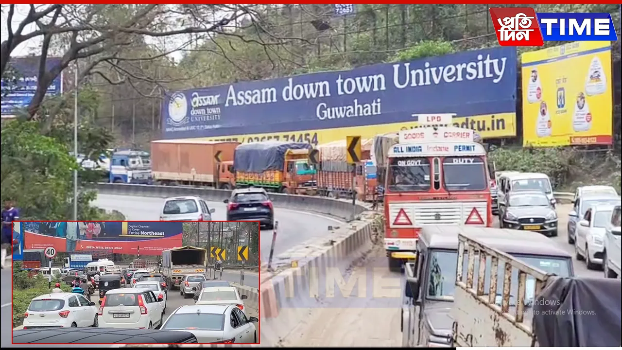 Guwahati: NHAI Shifts to Nighttime Bituminous Work, Traffic Returns to Normal