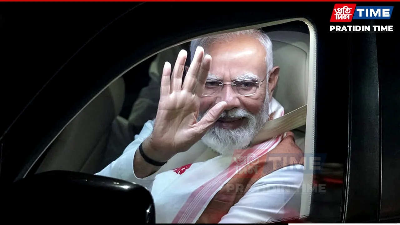 PM Modi arrives in Assam