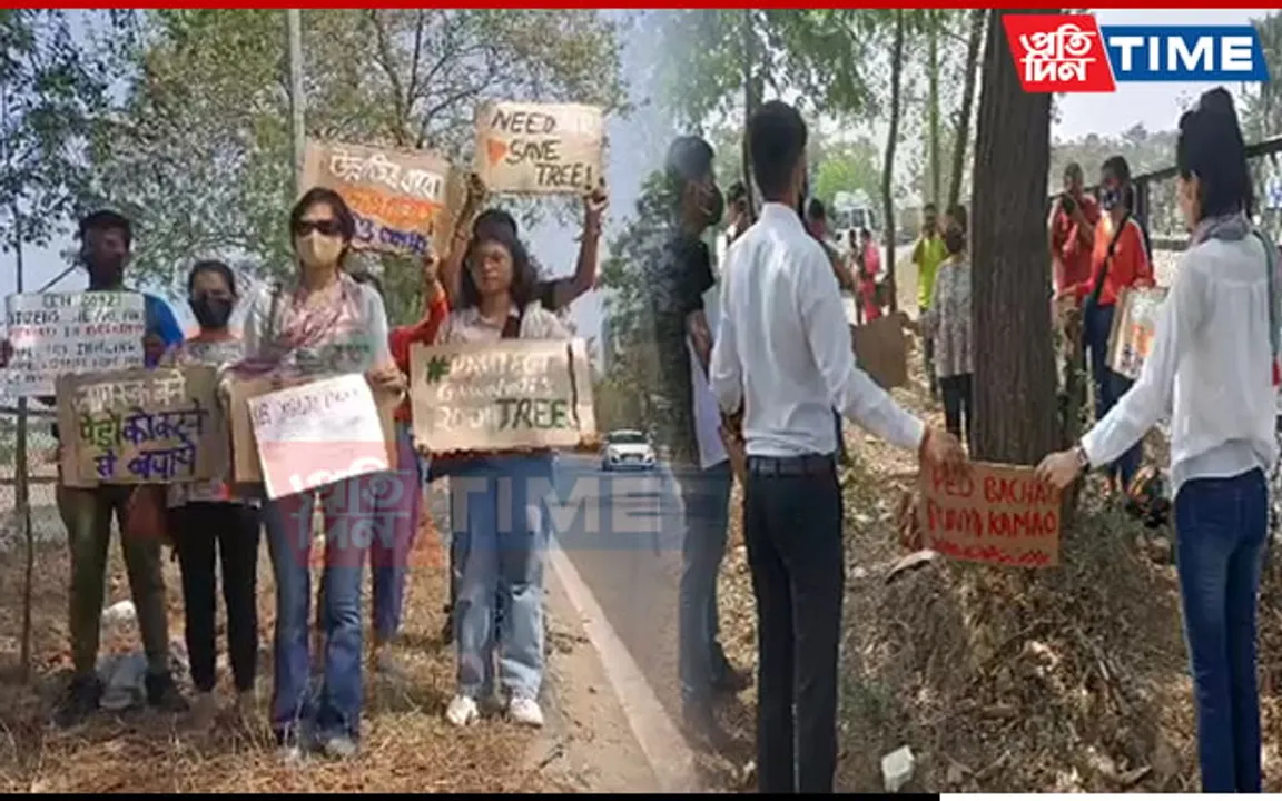 Assam: Guwahati Youths Protest Against Tree Felling 
