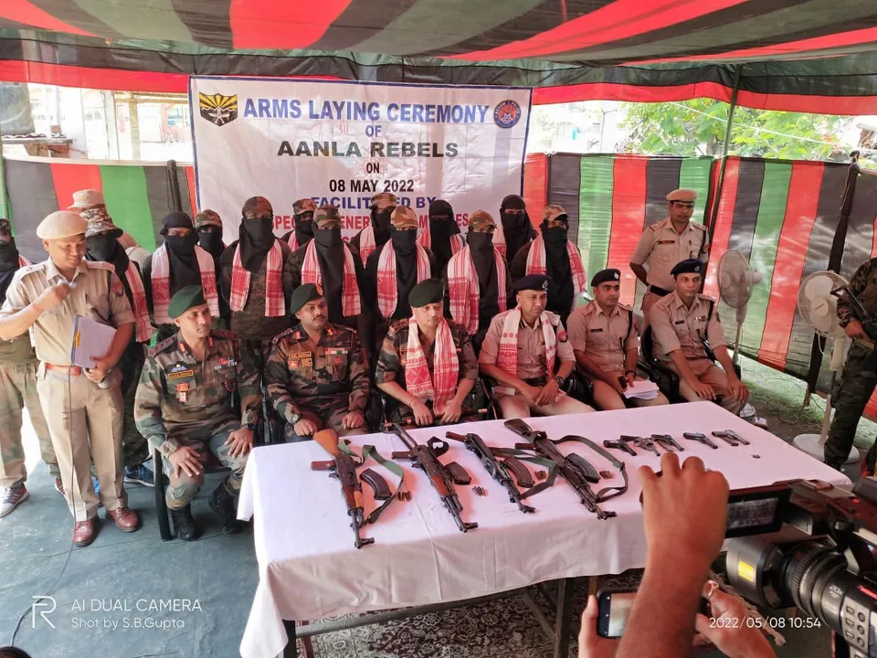 13 AANLA Cadres Lay Down Arms In Assam