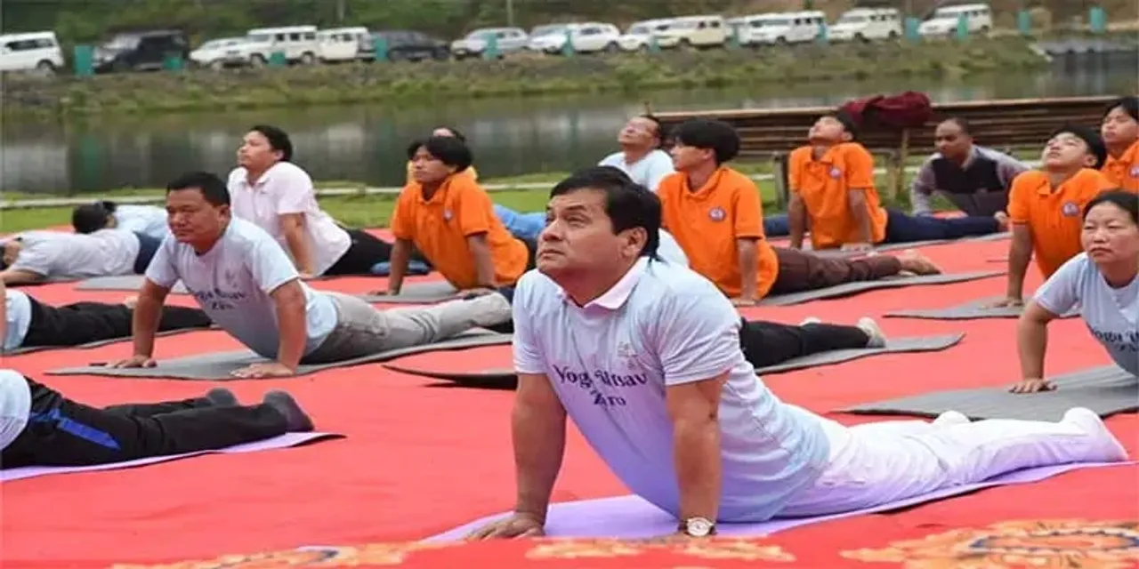 Sonowal Joins Yoga Utsav In Arunachal's Ziro Valley