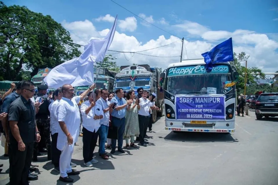 Manipur Sends Relief Materials, SDRF Team to Flood-hit Assam