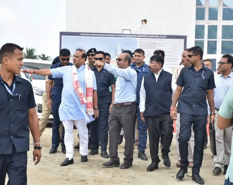 Guwahati: Assam CM Inspects Site For Martyrs Memorial