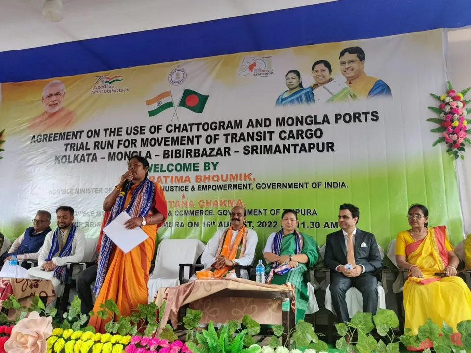 Tripura Govt Launches Trial Run of Cargo Transport via Bangladesh