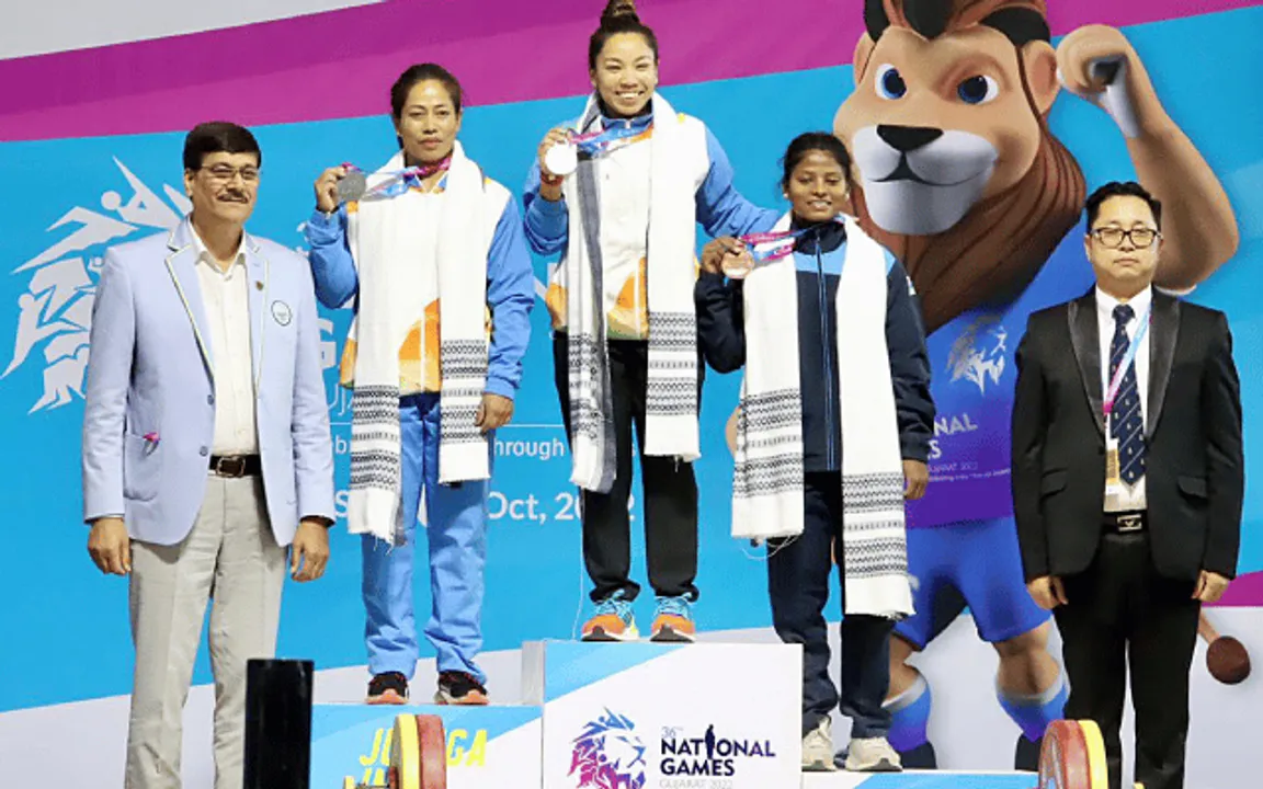 National Games: Mirabai Chanu Wins Gold In 49Kg Weightlifting
