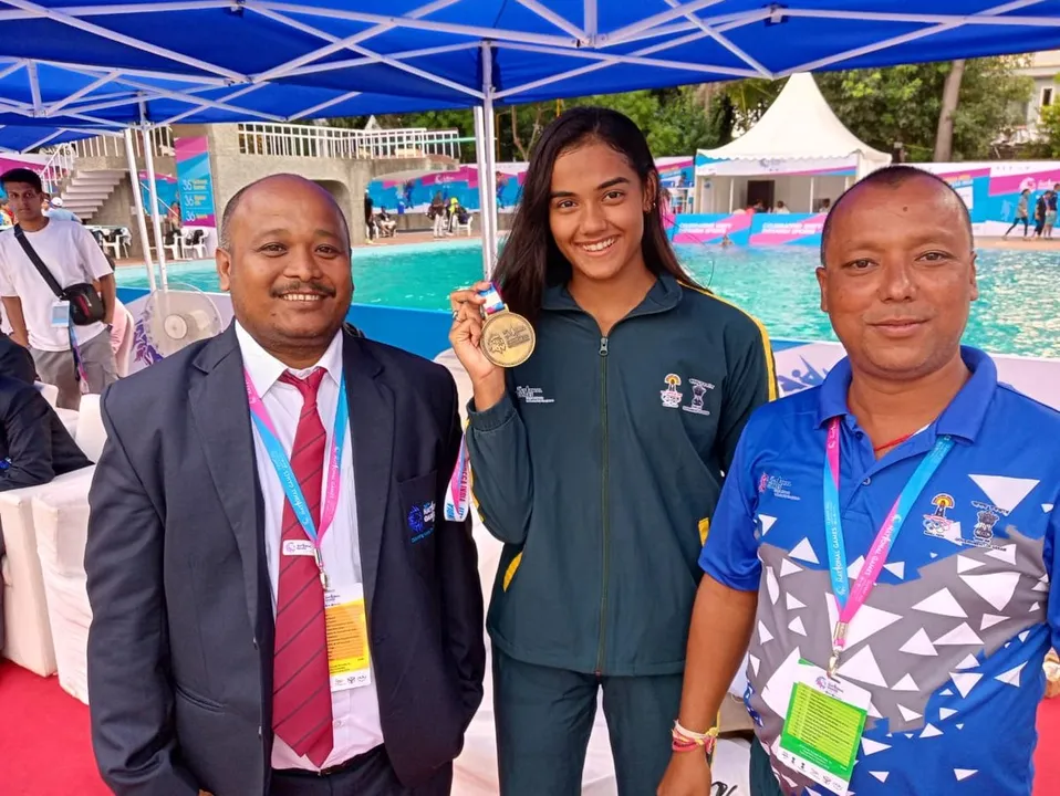 Assam Swimmer Shivangi Sarma Bags Gold at National Games