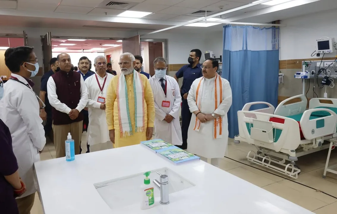 PM Modi Inaugurates AIIMS In Himachal Pradesh's  Bilaspur