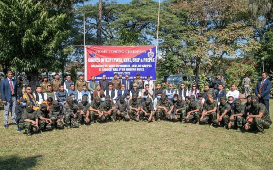 Manipur: 31 Valley-Based Militants Surrender In Presence Of CM