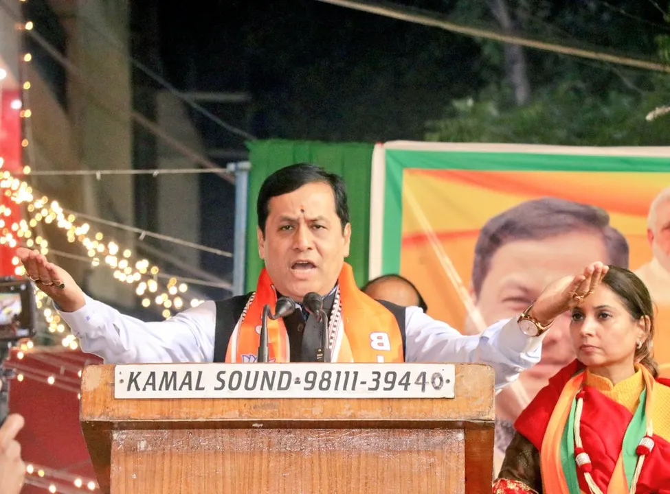 MCD Polls: Sarbananda Sonowal Campaigns for BJP Candidates