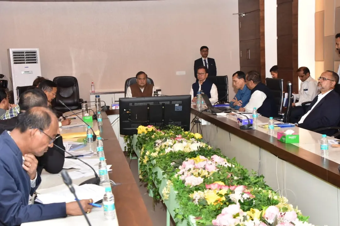 Assam CM Reviews Three Projects With PWD Officials