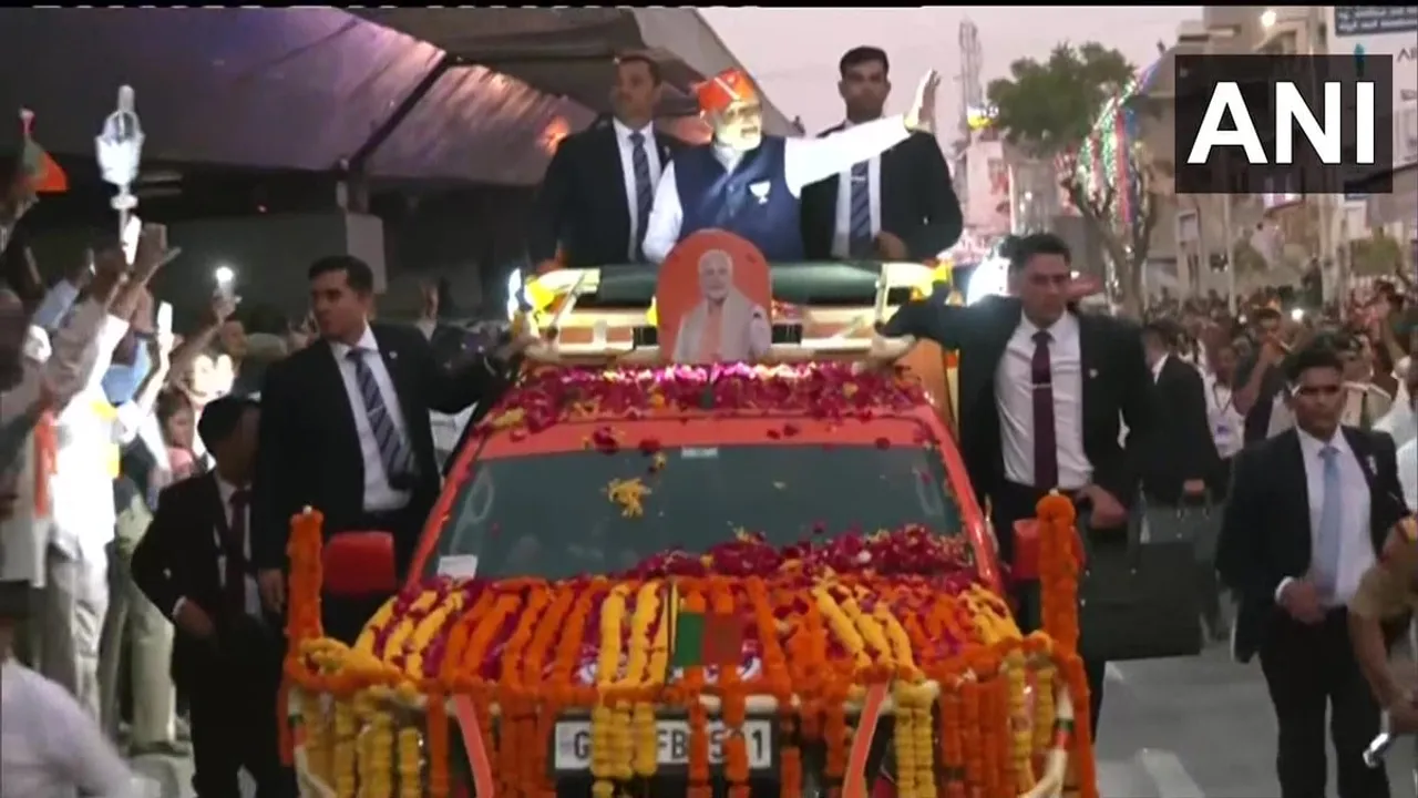 Gujarat Assembly Polls: PM Modi Holds Massive Roadshow