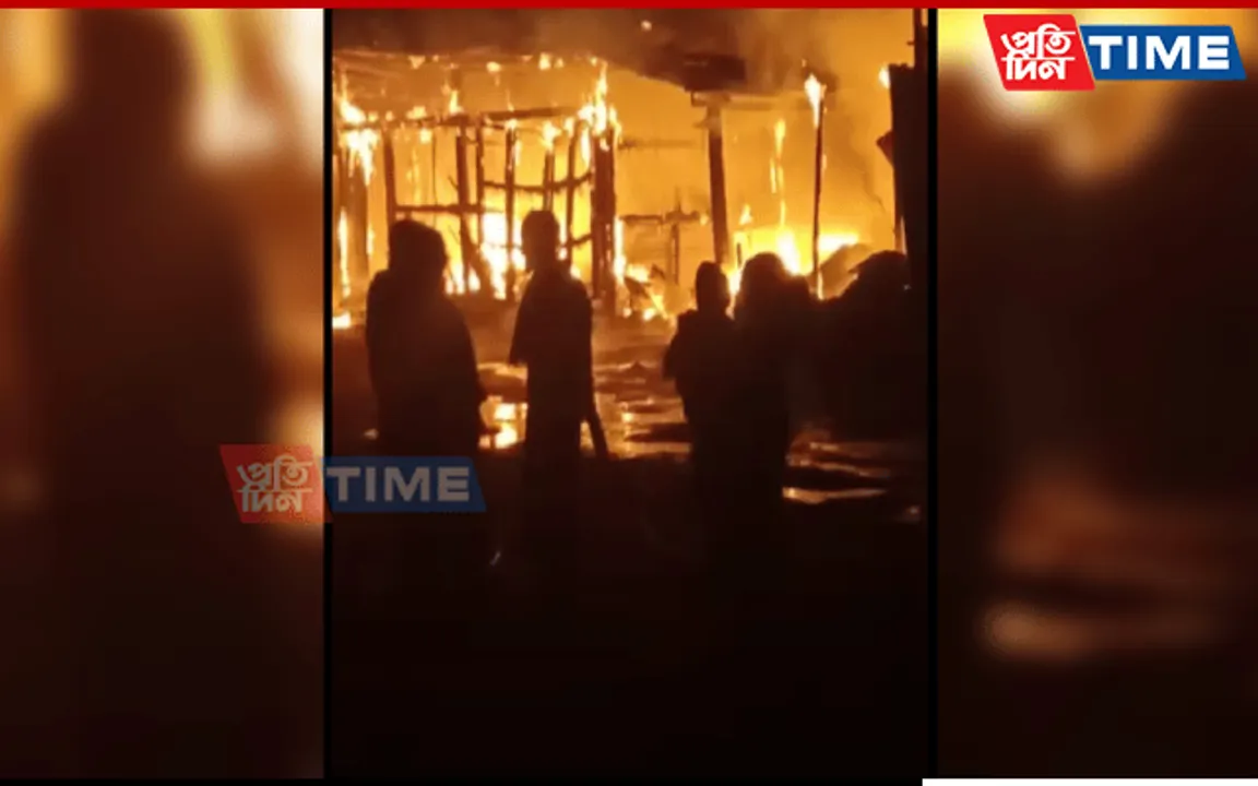 Assam: Flames Engulf Several Shops In Lanka