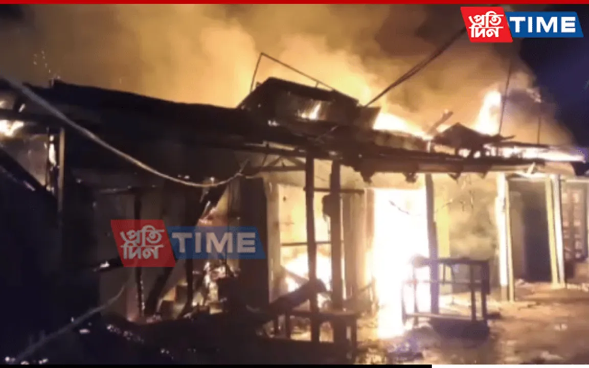 Assam: Massive Fire Guts 9 Shops In Hojai Market