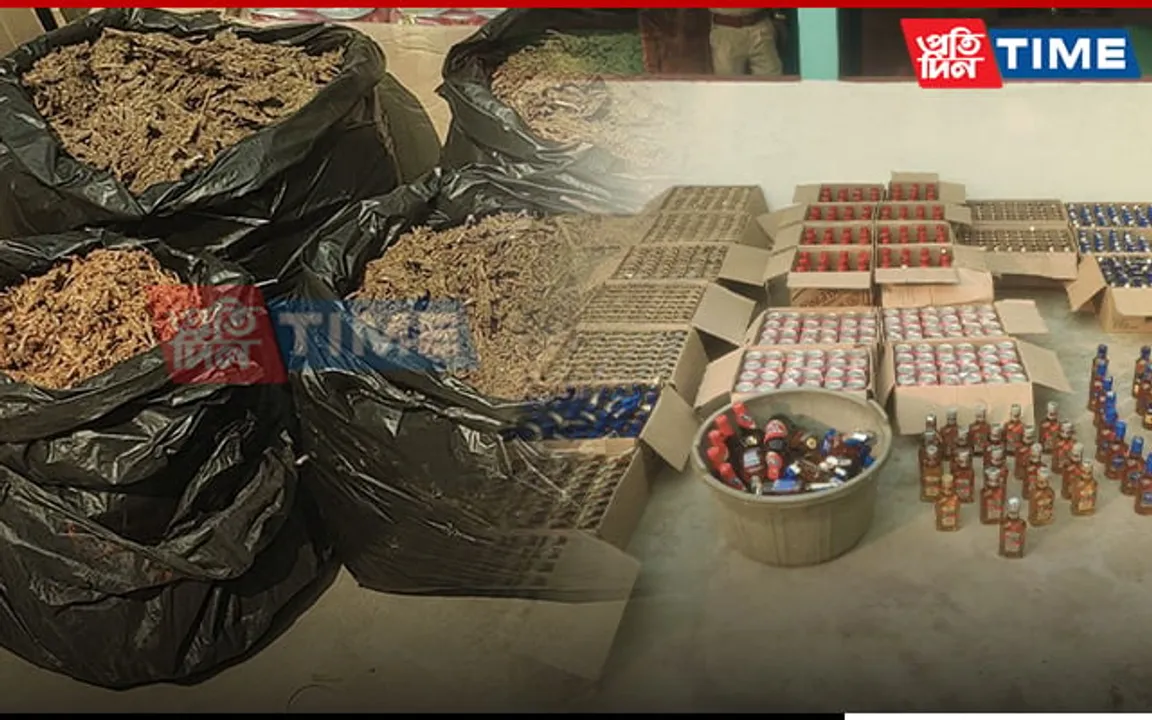 Assam: Police Seize Luxury Liquor and Ganja from Jorabat