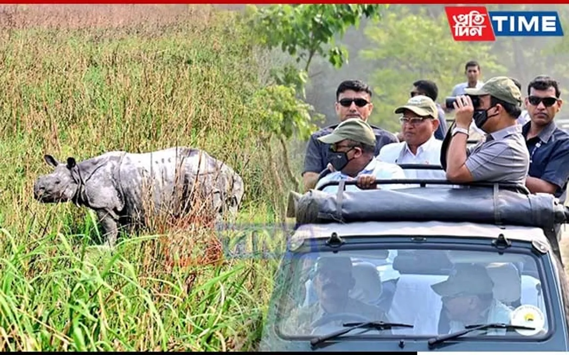 Assam CM Travels Inside Kaziranga, Assesses Security in Vulnerable Zones