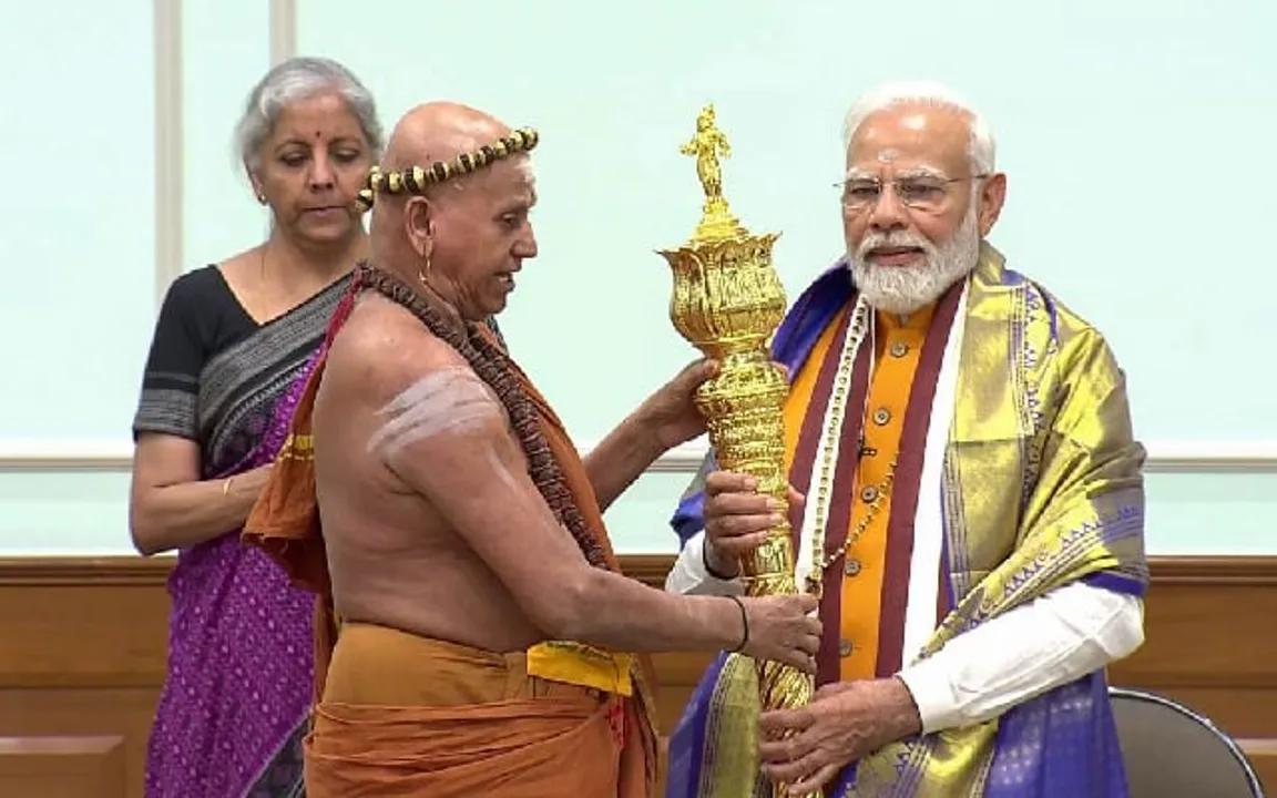 PM Modi Inaugurates New Parliament Building, Installs 'Sengol'