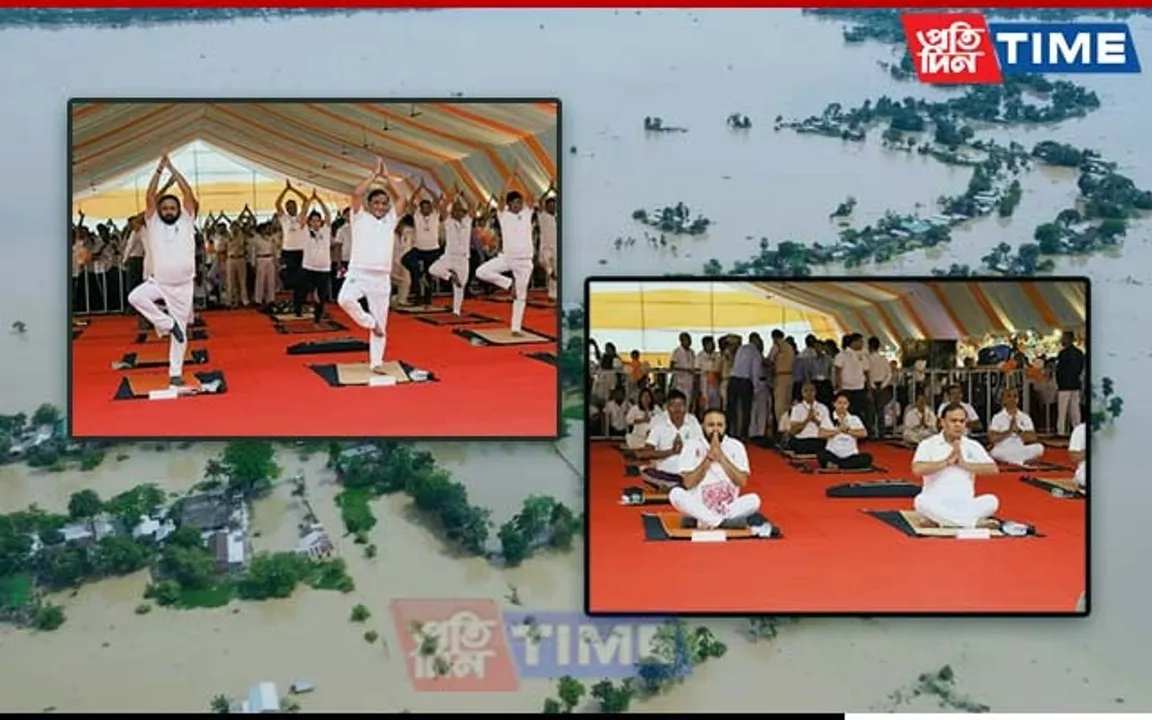 Assam Cong Leader Hits Out at BJP Ministers for Posting Yoga Pics Amid Flood Crisis