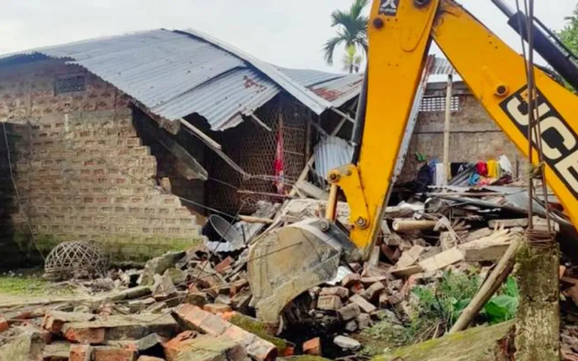 Assam: Man's Residence Forcefully Demolished In Baksa 