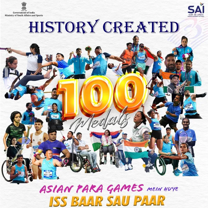 Indian Para-Athletes Create History with India's Highest-Ever Medal Tally in Para Asian Games