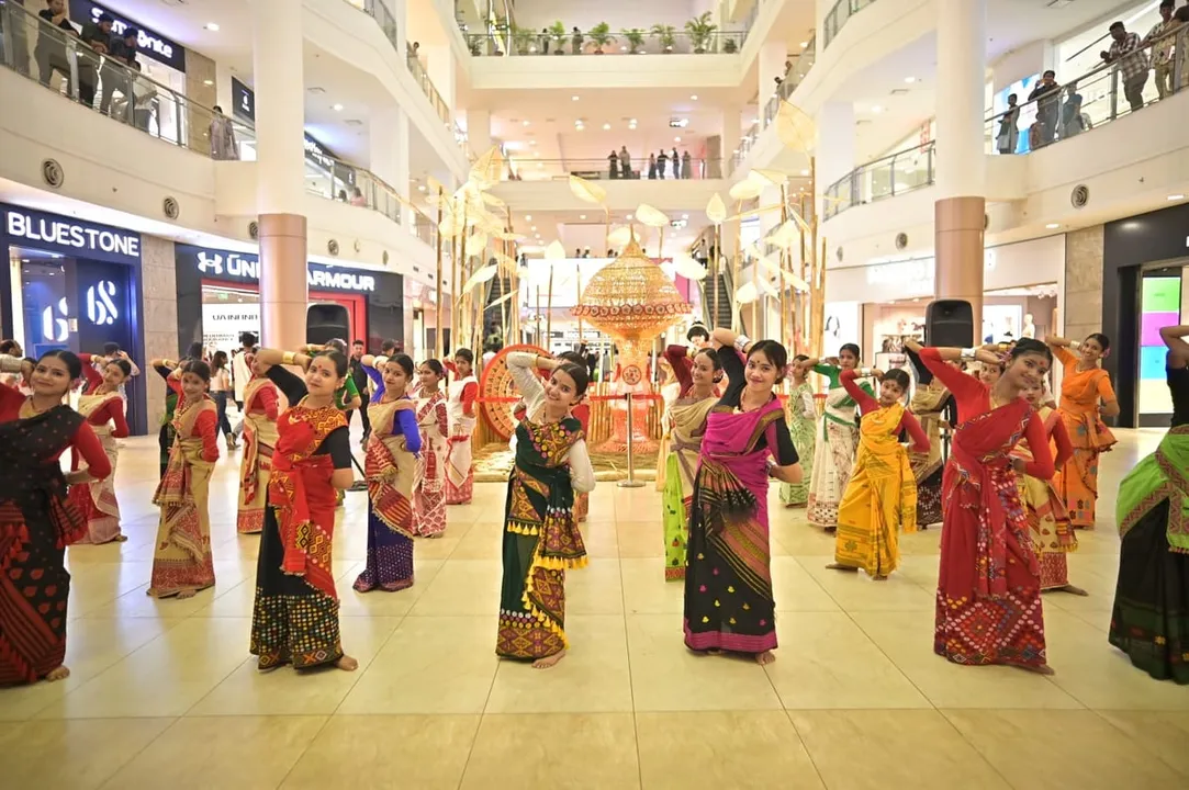 Young Artists Spread Bihu Cheer with Sunrise Spices at Guwahati City Center